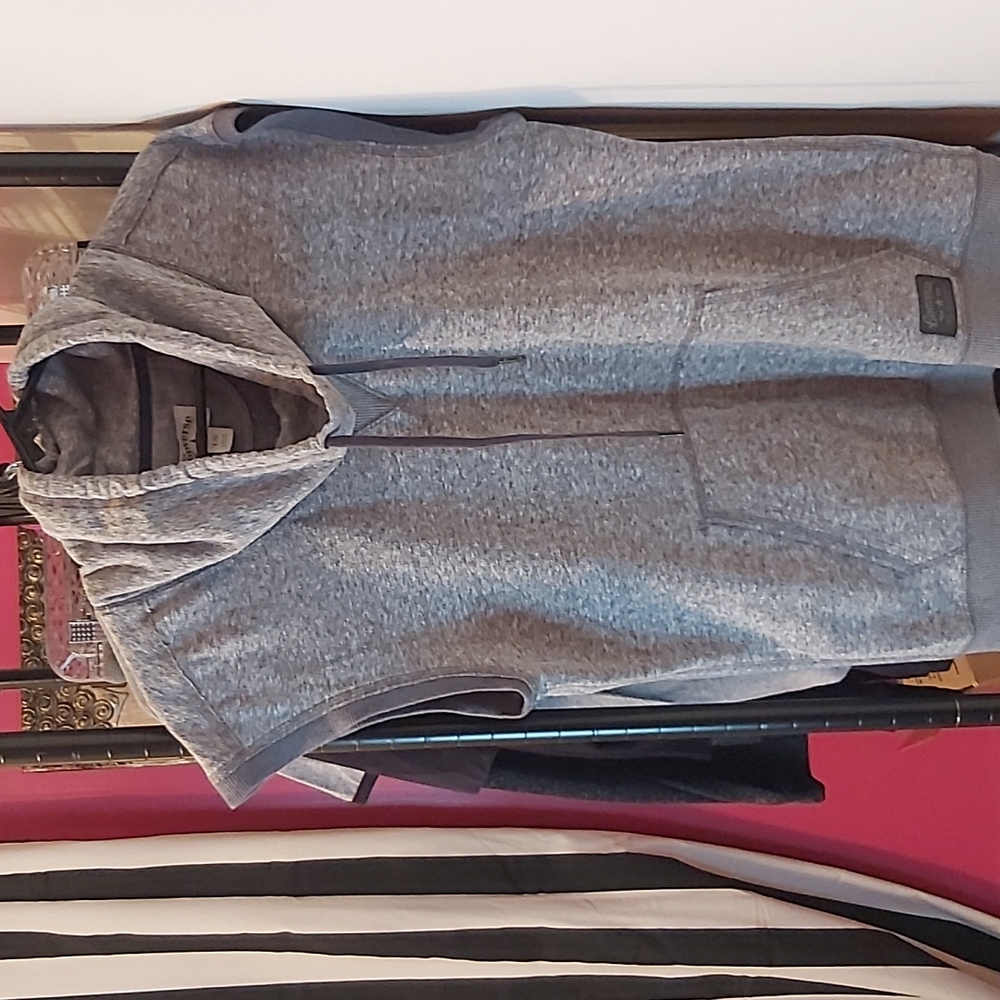 Converse Heather Gray Hooded Muscle Tee
